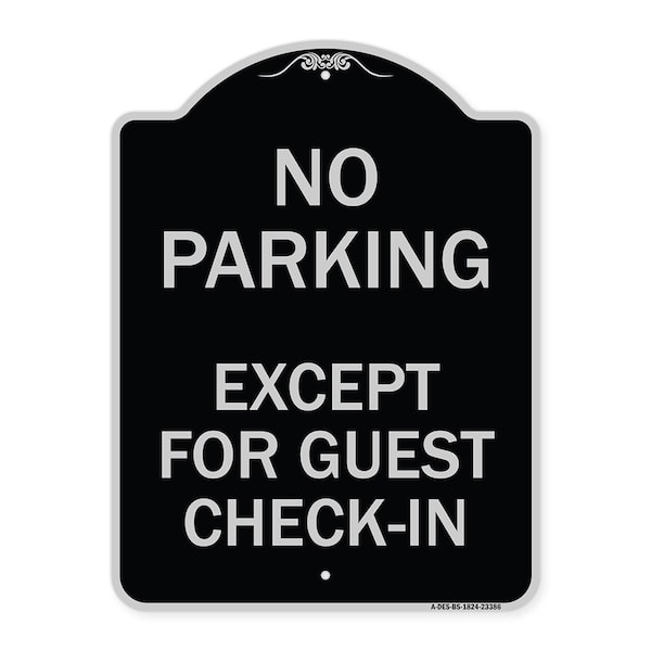 Signmission Parking Reserved for Guests Only Heavy-Gauge Aluminum Architectural Sign, 24" x 18", BS-1824-23386 A-DES-BS-1824-23386 - main
